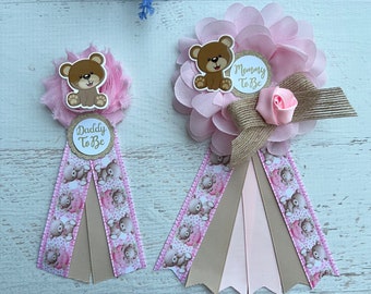 Teddy Bear Baby Shower Corsage, Mommy To Be Pin