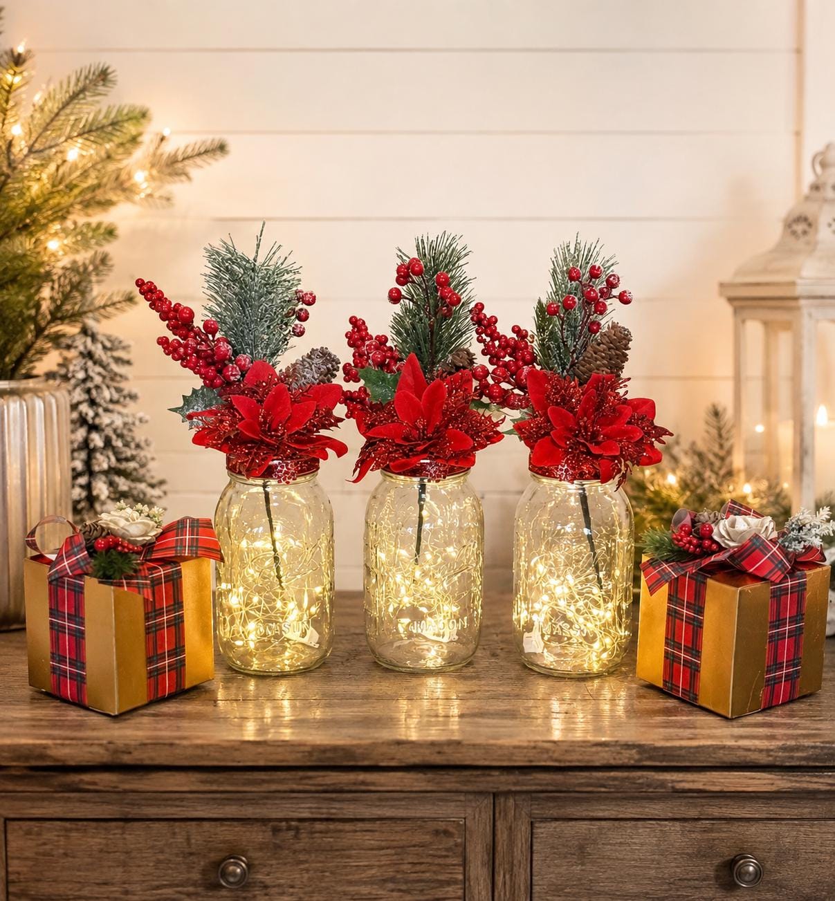 22 Christmas Table Centerpieces for a Festive Feast 17 Christmas Decor, Christmas Dining Table Decor Centerpiece, Flowers…