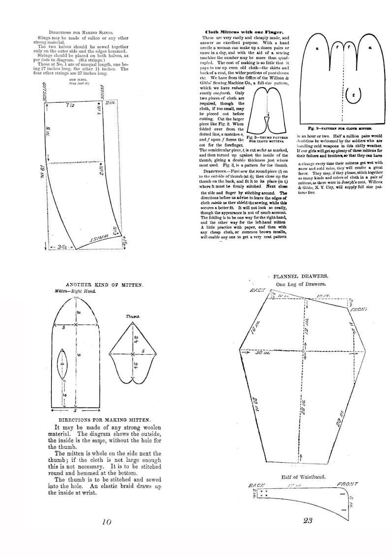 1861 - 1865 US Civil War Patterns for Soldiers, United States Sanitary ...