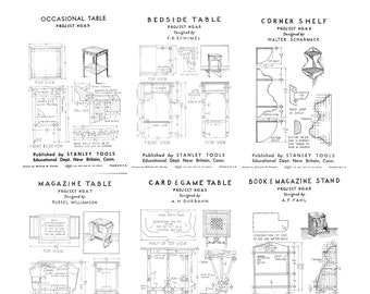 1960 Stanley No. 95  - 95 Vintage Plans to Make Furniture and Decor.
