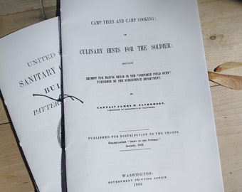 1862 Kampvuren en kampkoken Amerikaanse burgeroorlog 32 pagina's kookboek reenactor reproductie