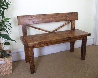 Entryway Bench With Back Etsy