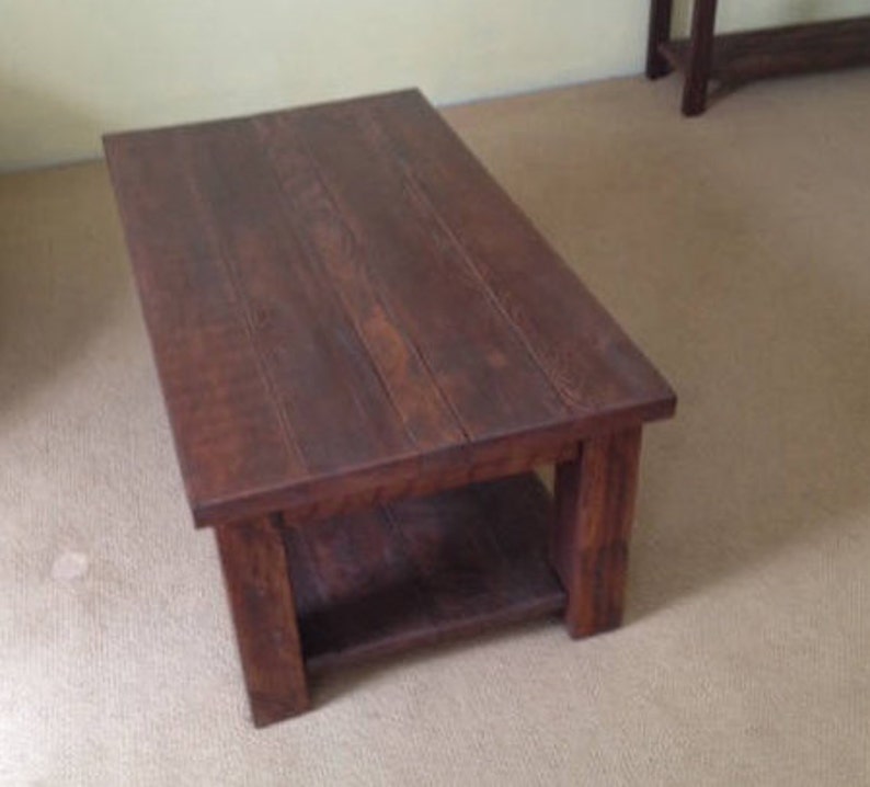 Solid Wood Coffee Table Solid Wood Farmhouse Coffee Table Etsy