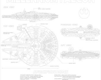 Star Wars Millennium Falcon Vector Files