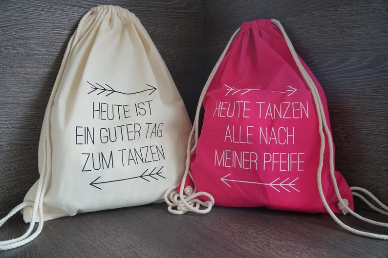 JGA Turnbeutel Rucksack Junggesellenabschied junggesellinnenabschied Hochzeit Beutel bachelorette tanzen Geschenk Überraschung für die Braut Bild 3