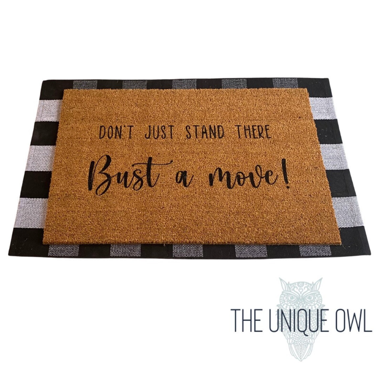 Funny entry doormat custom doormat bust a move 90's Etsy