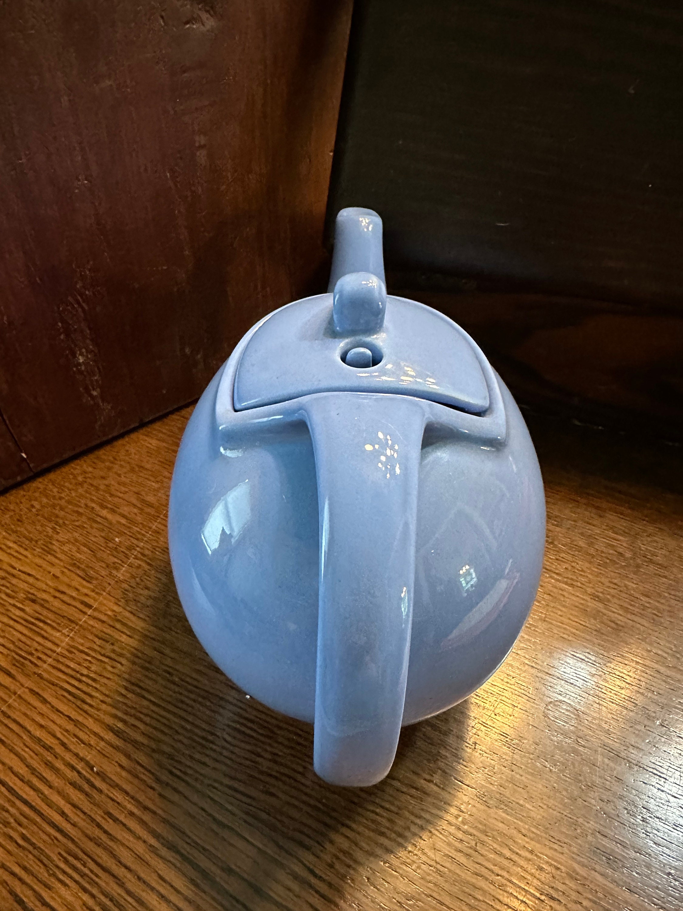 Vintage Hall Blue Teapot Etsy