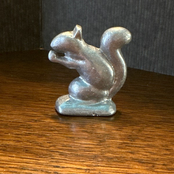 Vintage Cast Metal Squirrel Figurine