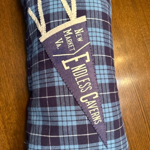 Cotton Flannel Pillow with Vintage Pennant