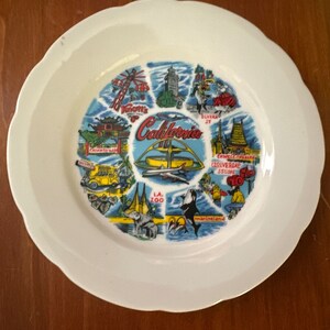 Vintage California Souvenir Plate