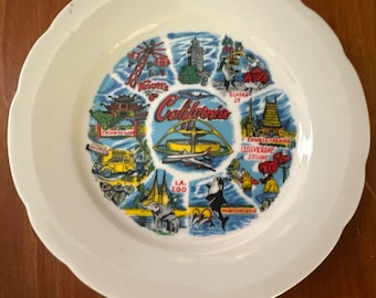 Vintage California Souvenir Plate