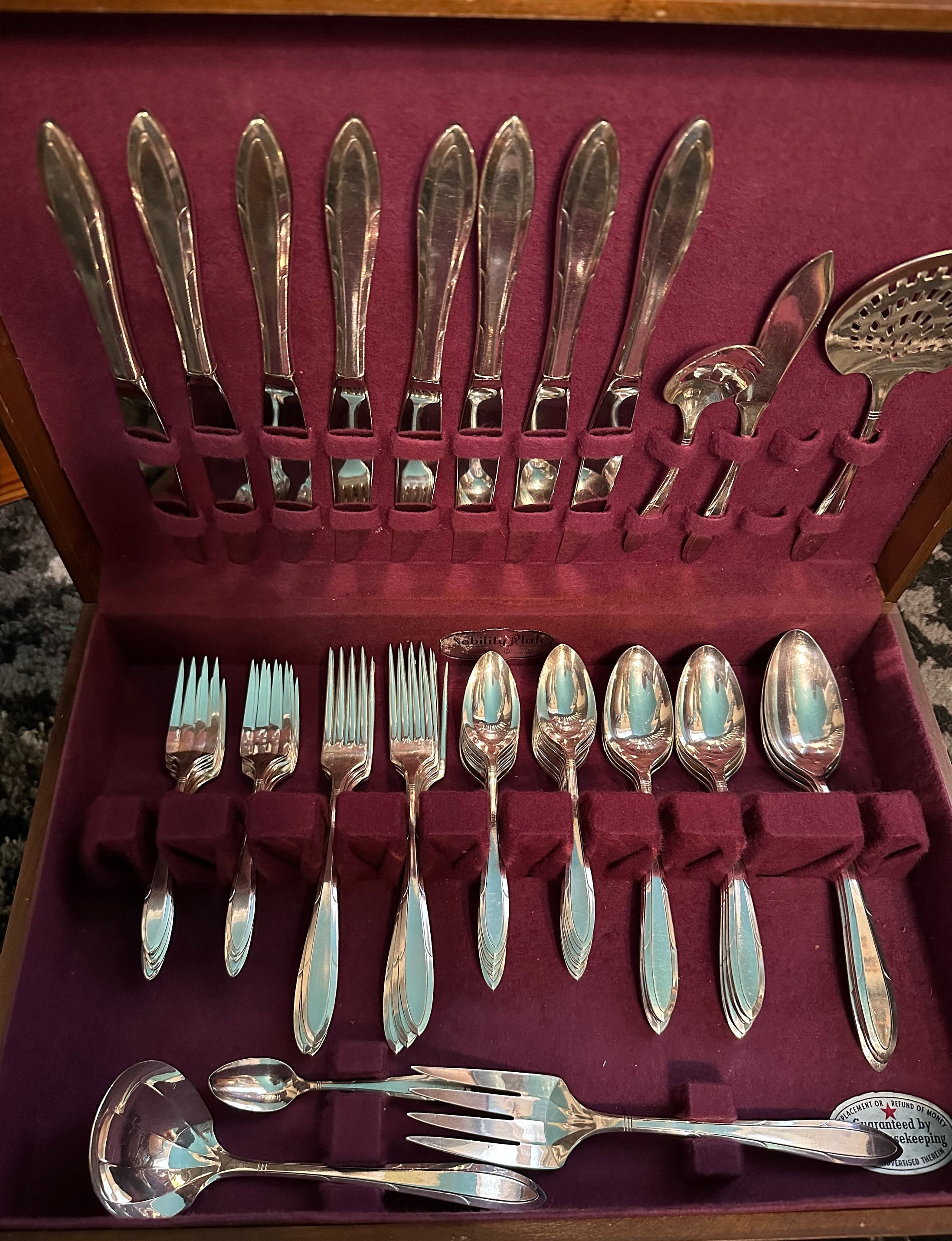 Real silver shop cutlery set