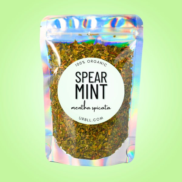Organic Spearmint • Mentha spicata • 100% Organic Dried Herb