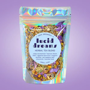 Lucid Dreams Herbal TEA Blend • 100% Organic Herbal Dreaming Blend • Calea Zacatechichi • Mugwort • All Natural Herbal Tea Blend