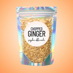 Chopped Ginger Root • Zingiber officinale • All-Natural Dried Botanical • Loose Cut Ginger Pieces • Culinary & Herbal Ingredient