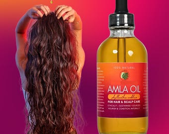 Amla Hair Oil • All-Natural Ayurvedic Scalp Treatment • Vegan & Eco-Friendly • Hair Serum • Scalp Massage Oil