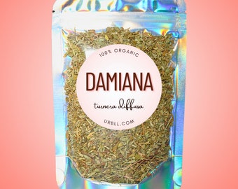 Organic Damiana • Turnera diffusa • 100% Organic Dried Herb