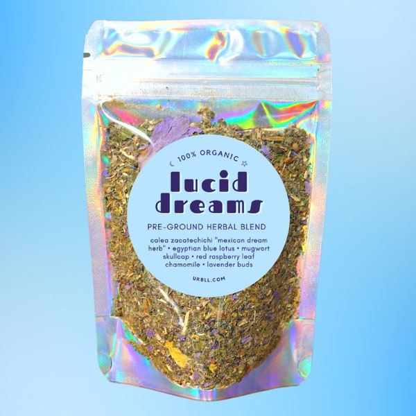 Lucid Dreams PRE-GROUND Herbal Blend • Calea Zacatechichi • Mugwort • All Natural Safe Mixed Herbs • 100% Organic • Vegan • Lucid Dreaming