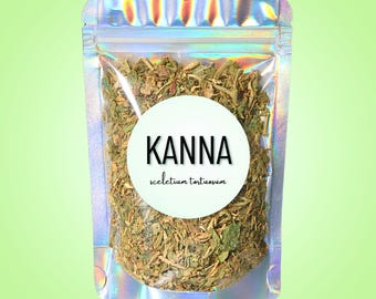 Kannakruid • Gemalen blad • Sceletium tortuosum • Volledig natuurlijk gedroogd kruid • Geen additieven of conserveermiddelen