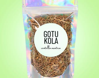 Gotu Kola • All-Natural Herb • Centella asiatica • Caffeine-Free • Naturally Grown and Harvested