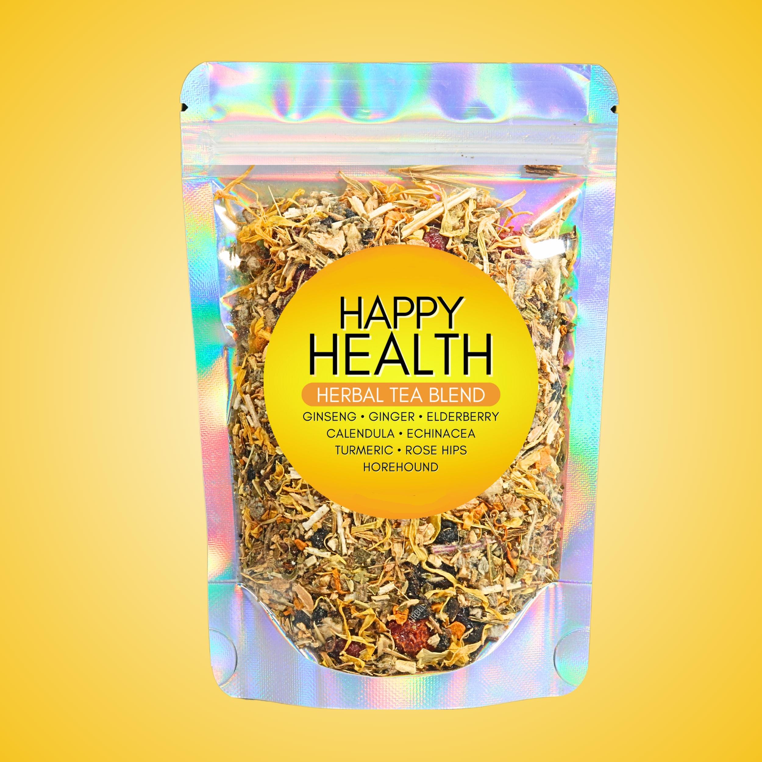 Happy Health Tea • Ginseng, Ginger & Elderberry • All-natural Botanical ...