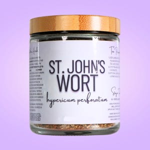 St. John’s Wort • Dried Herb • Hypericum perforatum • Loose Leaf • Natural Botanical Tea or Infusion • All-Natural Herbal Tea Glass Jar