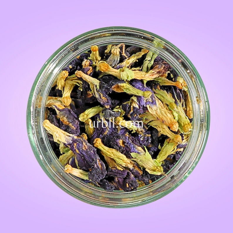 Blue Butterfly Pea Flower • Clitoria ternatea • Dried Whole Flowers & Petals • Bulk Botanical for Tea, Color-Changing Brews + Apothecary image 2