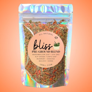Bliss Pre-Ground Herbal Blend • All-Natural Herbal Blend • Vegan • Relax & Zen Meditation Ritual Blend • Blissful Tea Blend • Additive-Free