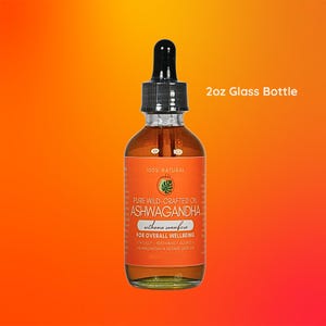 Aceite de masaje de ashwagandha • Infusión ayurvédica totalmente natural • Raíz de ashwagandha de recolección silvestre de primera calidad en aceite de semilla de sésamo • Botella de vidrio de 2 oz / 4 oz 2oz Glass Jar