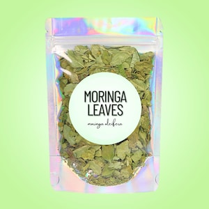 Moringa Leaf • Moringa oleifera • Dried Loose Herb • Cut & Sifted Botanical for Tea, Blends, Tinctures + Apothecary Use