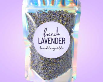 Capullos de lavanda francesa • Capullos de flores secas totalmente naturales • Rituales, meditación, bolsitas, popurrí, té y mezclas botánicas • Lavándula