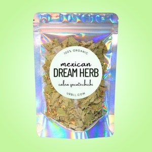 Hierba de los sueños mexicanos • Calea zacatechichi • Hierba amarga • Hierba de té para sueños lúcidos • Hojas secas totalmente naturales • Hierba botánica Dreamwork
