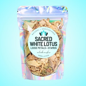 Sacred White Lotus • All-Natural Premium White/Green Lotus Petals • Nelumbo nucifera • Zero Additives • Meditative Ceremony Ritual Herb