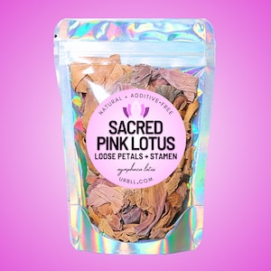 Sacred Pink Lotus Petals • All-Natural • Nelumbo nucifera • Meditative Herb • Loose-Leaf Tea • Zero Additives • Ceremony Ritual Flower
