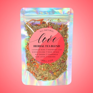 Love Tea • All-Natural Herbal Blend • Aphrodite Sexy-Time Tea Blend • Relaxing Partner Tea • Vegan • Zero Pesticides or Preservatives