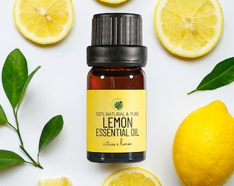 Lemon Essential Oil • 100% Pure Citrus Limon • Cold Pressed Peel Oil • Aromatic Botanical Oil for Diffusers, Self Care & DIY