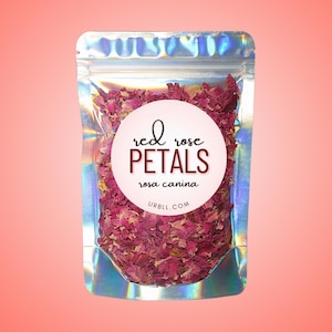 Red Rose Petals • All-Natural Rosa canina • Bulk Dried Botanical Herb for Tea, Rituals, Bath, Potpourri, Crafts & Apothecary Use