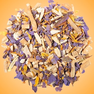 Ashwagandha Blue Lotus • Mezcla de té de hierbas totalmente natural • Té de loto ritual Sample