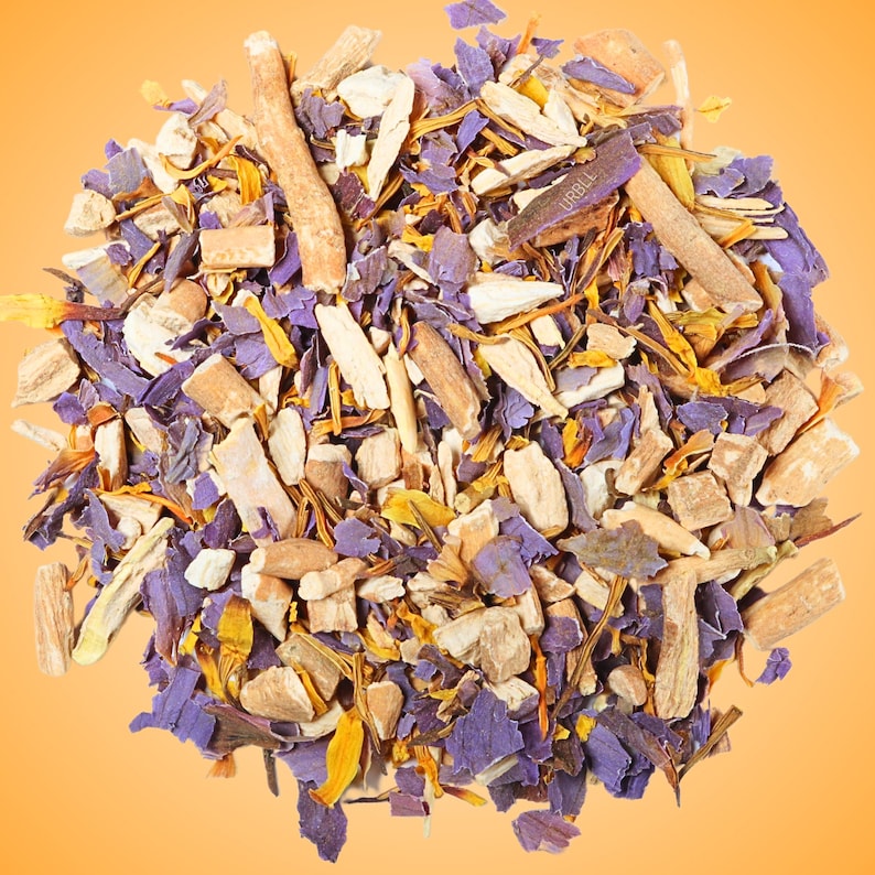 Ashwagandha Blue Lotus • Mezcla de té de hierbas totalmente natural • Té de loto ritual Sample