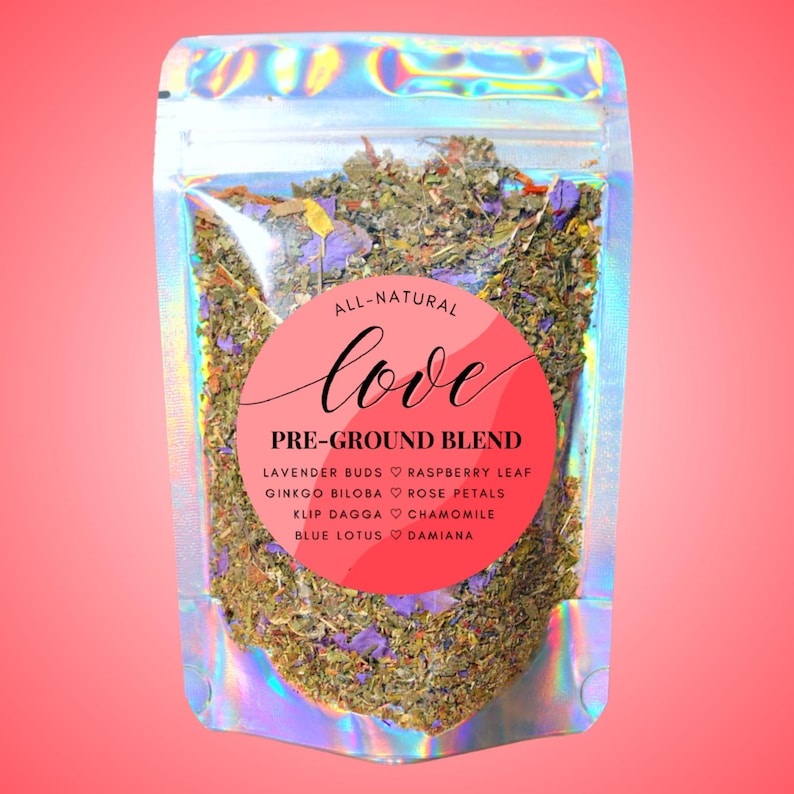 Love Pre-Ground Herbal Blend • Floral Ceremony Romantic Tea Blend • All-Natural Ritual & Meditation Blend • Loose Incense • Additive-Free imagem 1