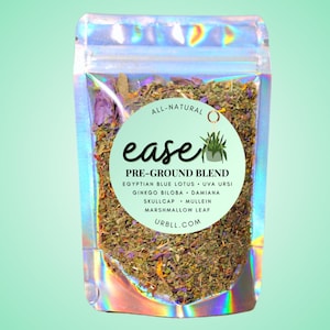 Ease Pre-Ground Herbal Blend • All-Natural • Vegan • Ease & Soothe Tea Blend • Ritual Ceremony Herbs for Evening Unwind
