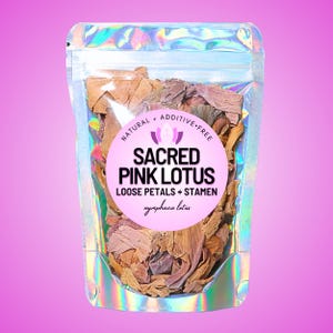 Sacred Pink Lotus Petals • All-Natural • Nelumbo nucifera •  Herb • Loose-Leaf Tea • Zero Additives • Ceremony Ritual Flower