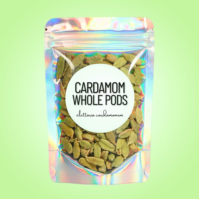 Cardamom Whole Pods • All-Natural • Green Cardamom • Elettaria cardamomum 画像 1