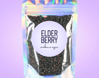 Dried Elderberry • Sambucus nigra • Dried Whole Berries • All-Natural Bulk Herb for Tea, Syrups, Tinctures, Blends & Apothecary Use
