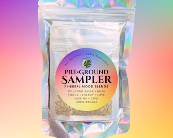 Herbal Pre-Ground Sampler • 7 All-Natural Botanical Blends • Ritual & Ceremony Inspired