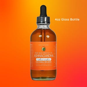 Aceite de masaje de ashwagandha • Infusión ayurvédica totalmente natural • Raíz de ashwagandha de recolección silvestre de primera calidad en aceite de semilla de sésamo • Botella de vidrio de 2 oz / 4 oz 4oz Glass Jar