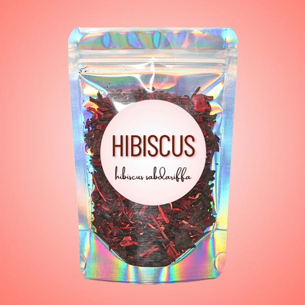 Hibiscus • All-Natural • Hibiscus sabdariffa • Dried Loose Petals • Cut & Sifted Herb for Tea, Tisanes, Apothecary, Rituals, Bath + Blends