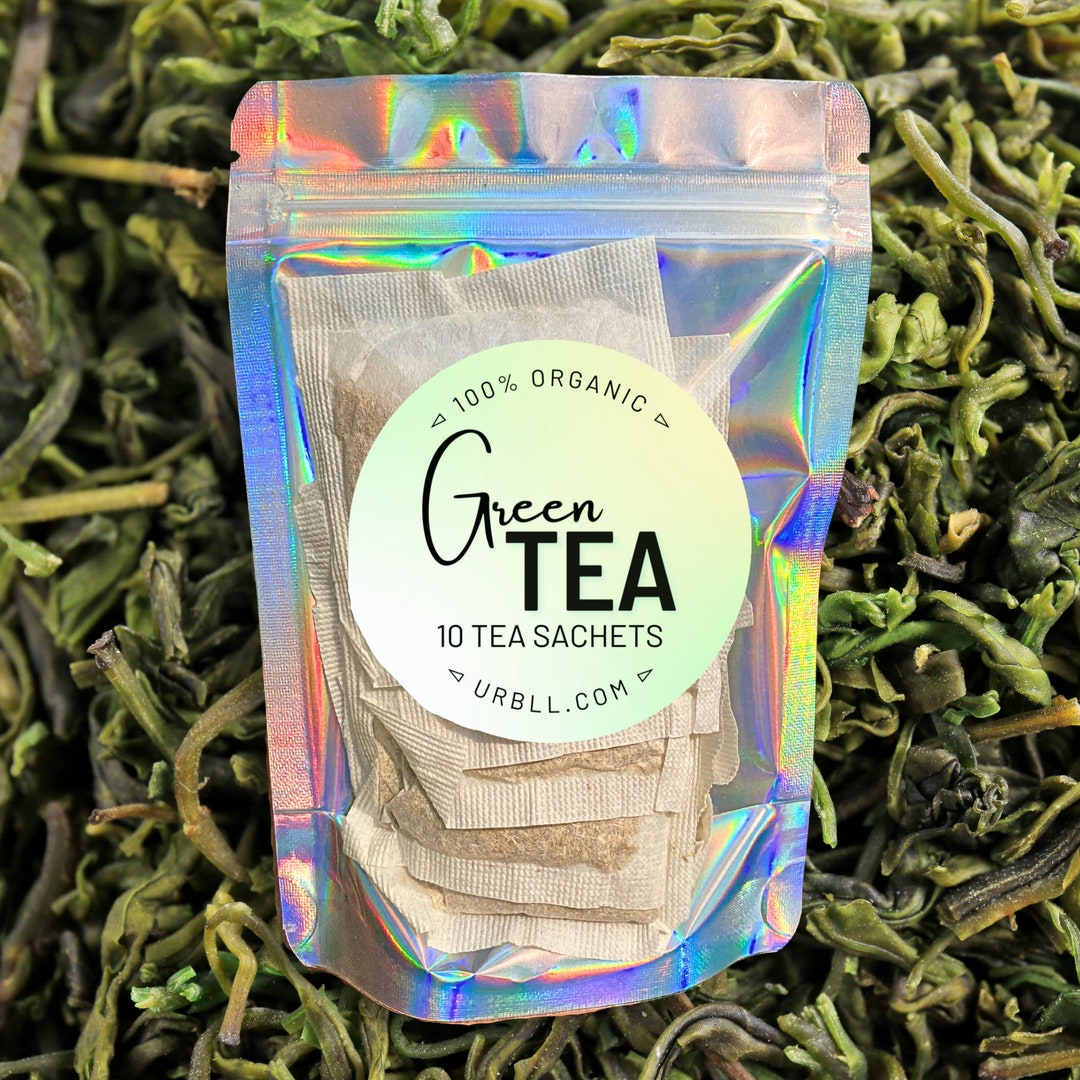 Green Tea Sachets 10 Sachets per Bag All Organic, Vegan, No Additives