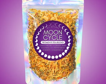 Moon Cycle Tea • All-Natural Women's Balance Blend • Herbal Ritual Tea Blend • Vegan • Additive-Free • Pesticide-Free • Health & Wellness