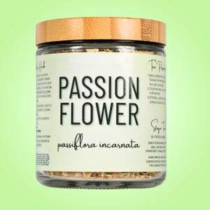 Passionflower Herb • Passiflora incarnata • Dried Loose Leaf • Cut & Sifted Bulk Botanical for Tea, Blends, Rituals + Apothecary Use Glass Jar